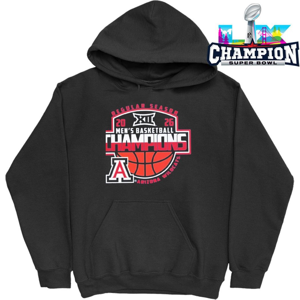 Arizona Wildcats Men’s Basketball 2026 Big 12 Regular Season Champions Locker Room Shirt