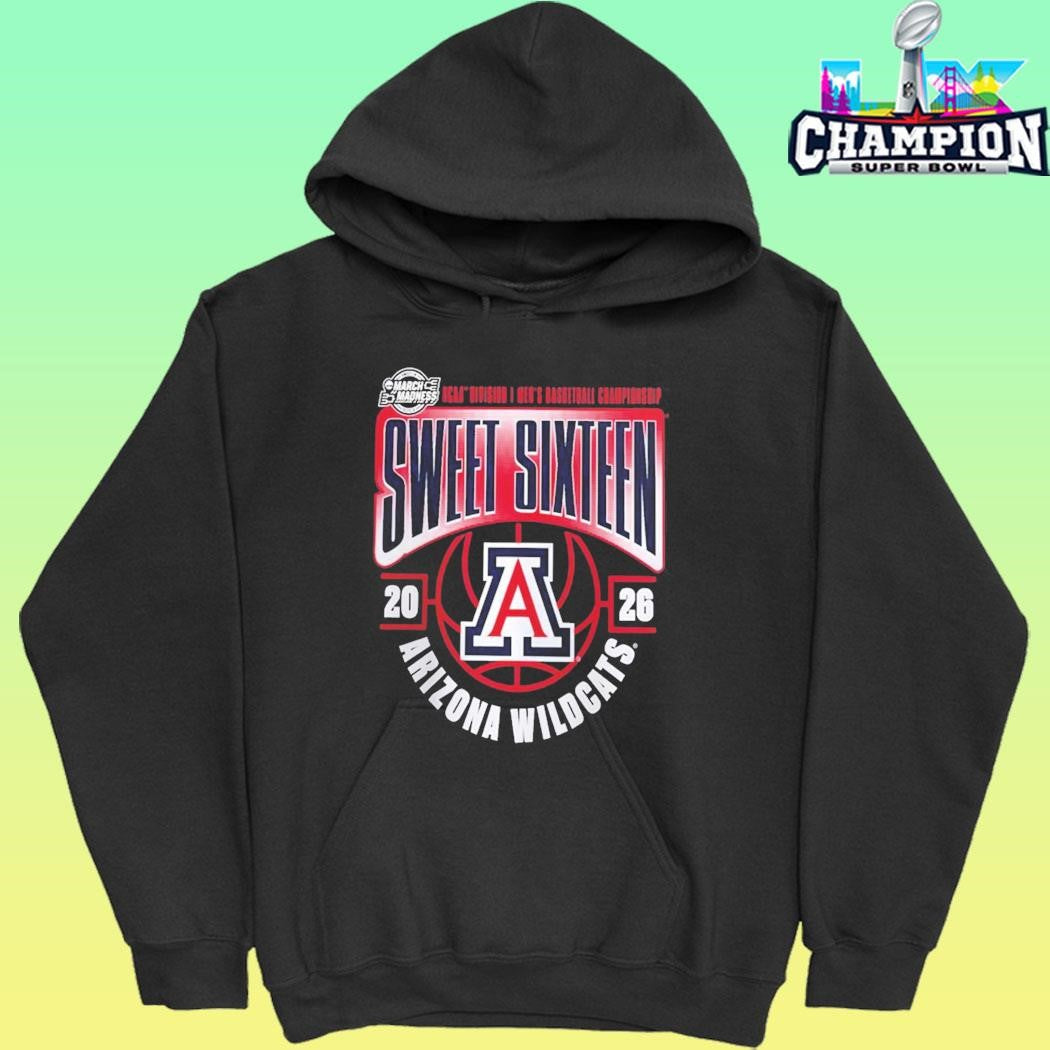 Arizona Wildcats Men’s Basketball 2026 Ncaa March Madness Sweet 16 Shirt