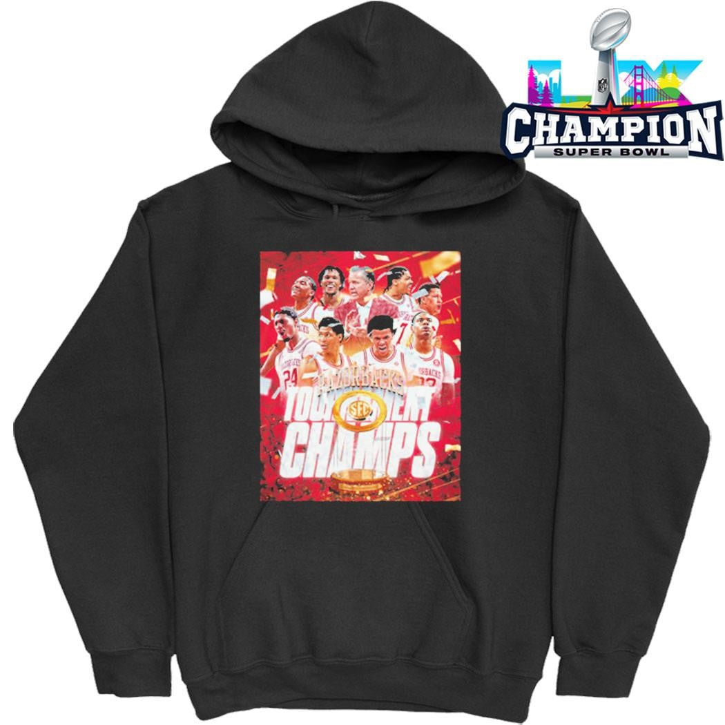 Arkansas Razorbacks Champions Men’s Basketball Sec Tournament 2026 Shirt