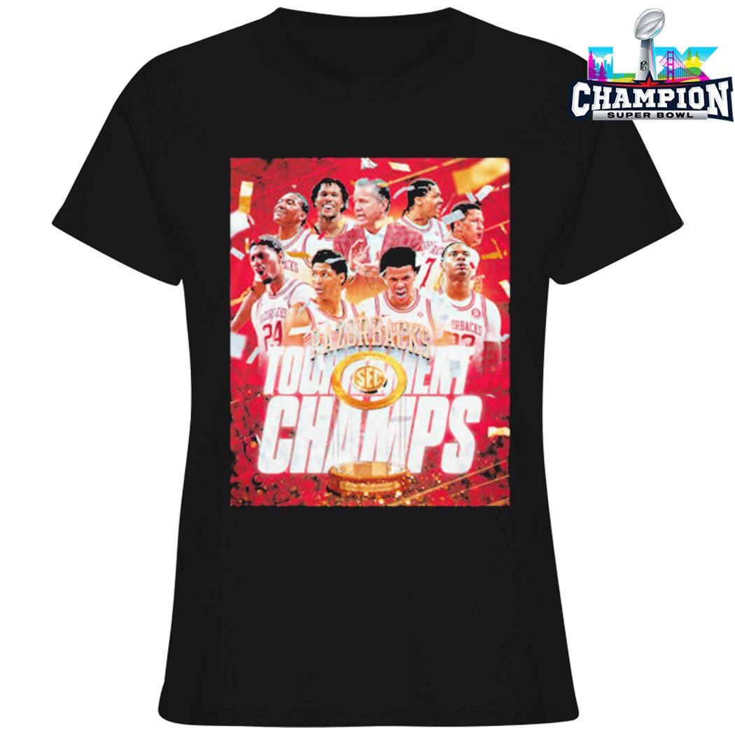 Arkansas Razorbacks Champions Men’s Basketball Sec Tournament 2026 Shirt