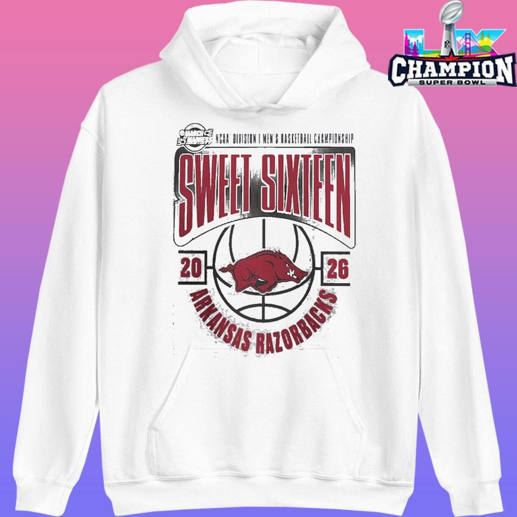 Arkansas Razorbacks Men’s Basketball 2026 Ncaa March Madness Sweet 16 Shirt