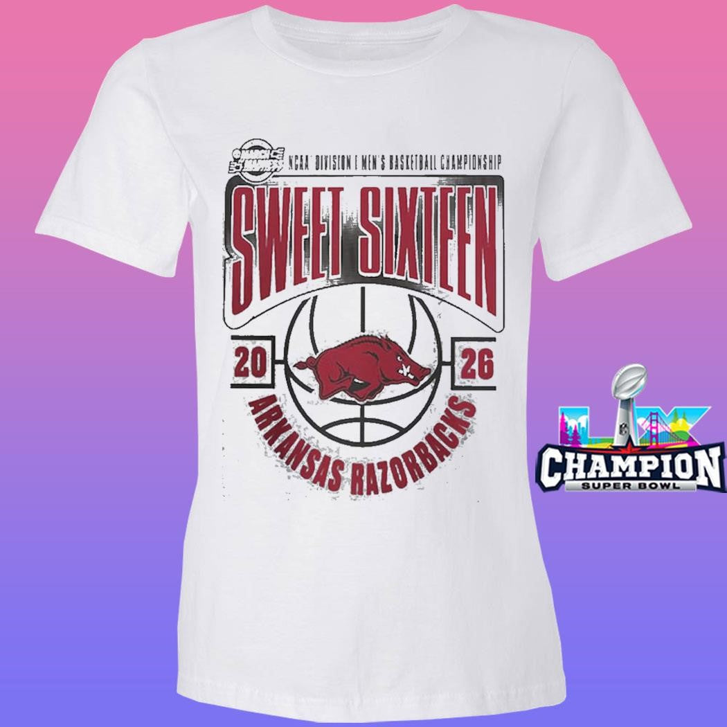 Arkansas Razorbacks Men’s Basketball 2026 Ncaa March Madness Sweet 16 Shirt