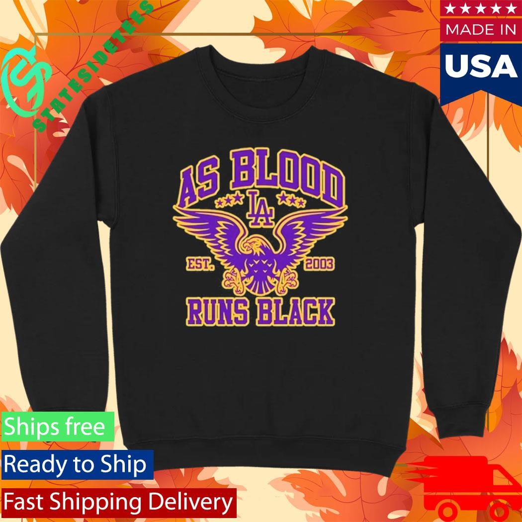 As Blood Runs Black Eagle Crest Purple n Gold Shirt