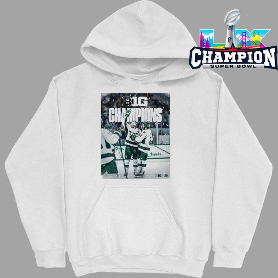 Back To Back To Back Michigan State Spartans Ice Hockey 2026 B1g Men’s Hockey Regular Season Champs Shirt