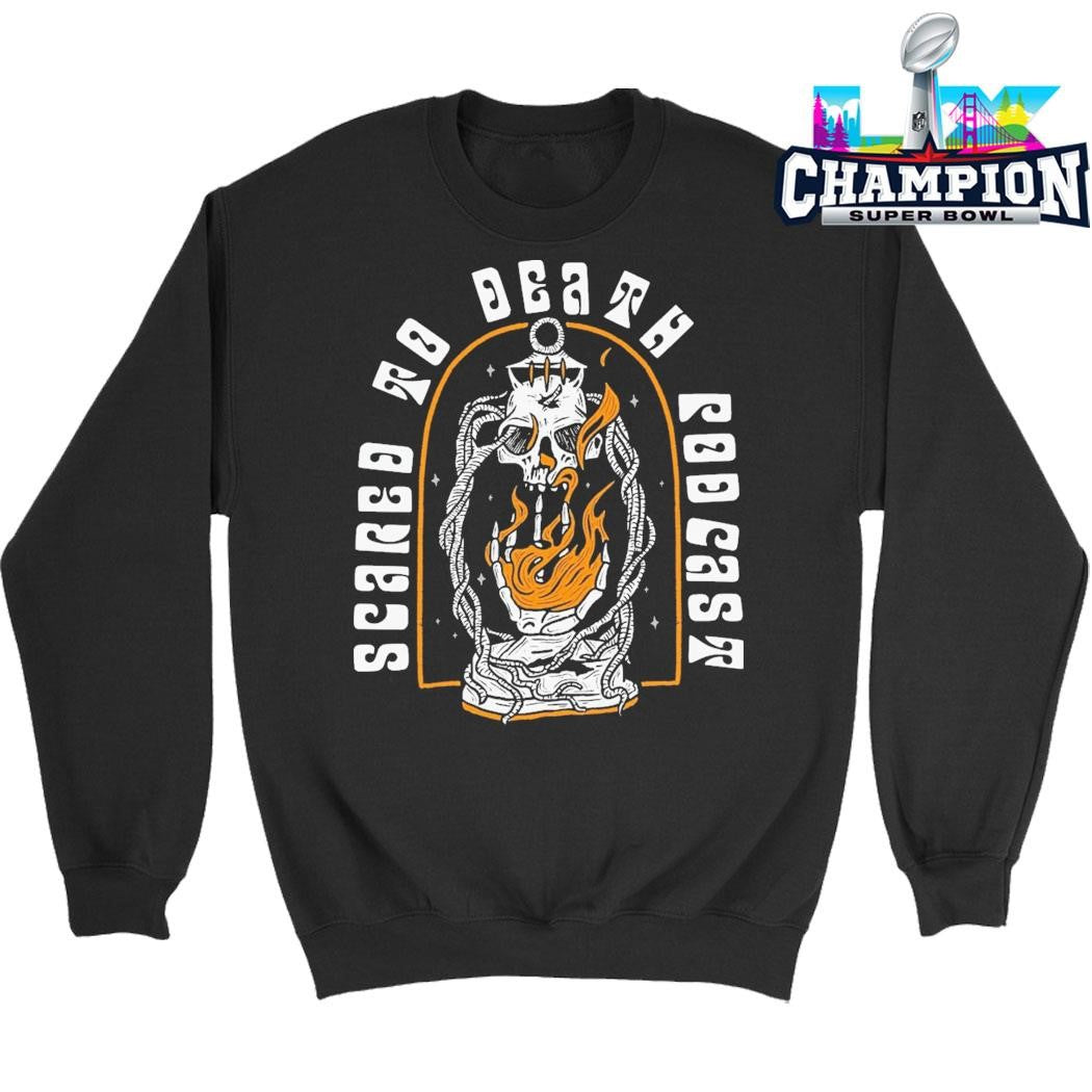Bad Magic Productions Scared To Death Skull Shirt