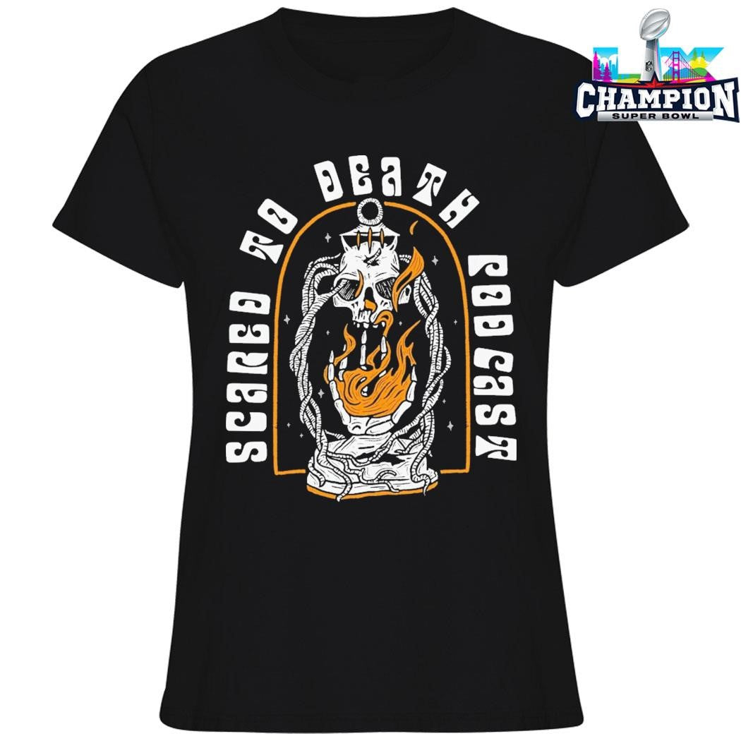 Bad Magic Productions Scared To Death Skull Shirt