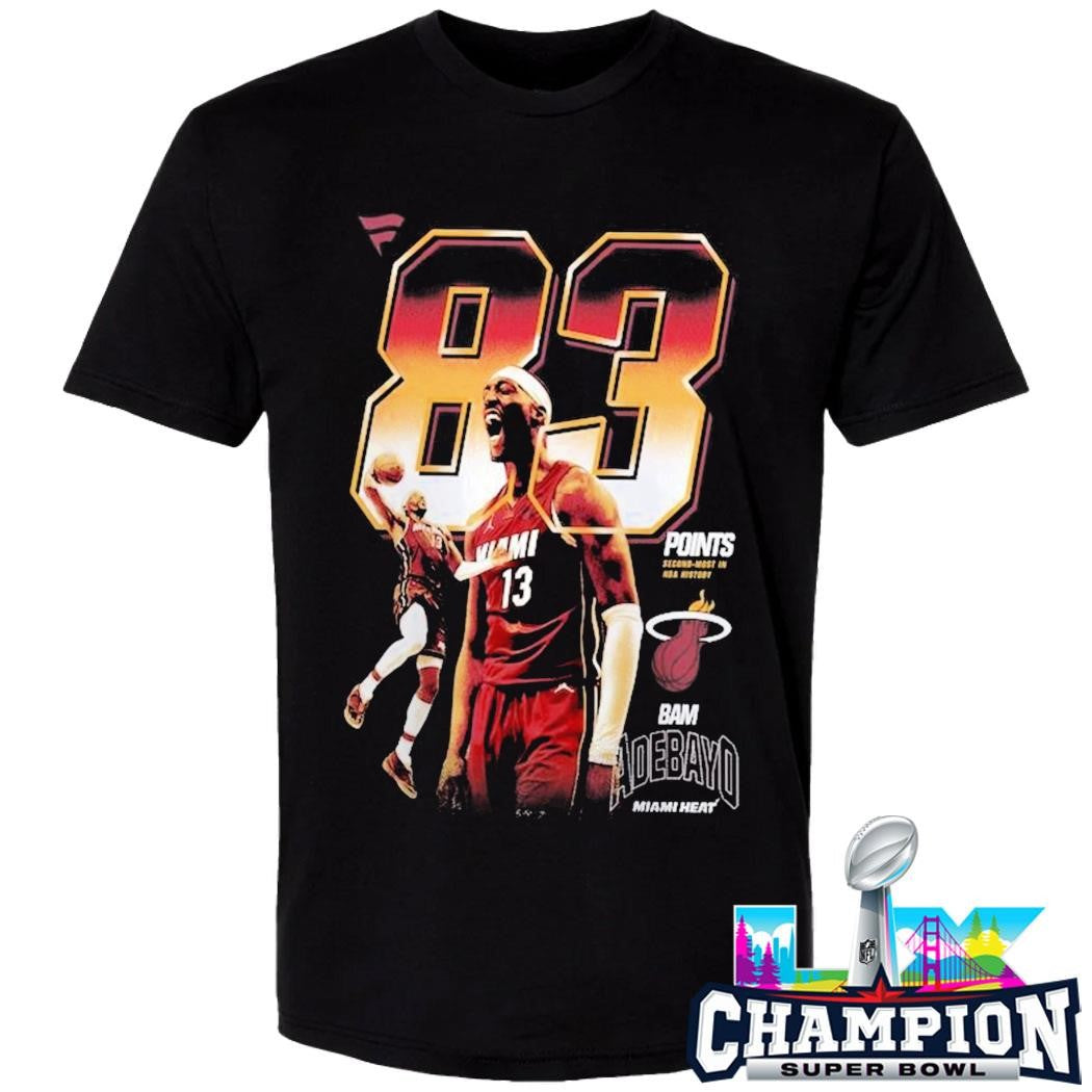 Bam Adebayo Miami Heat Nba Game Milestone Shirt