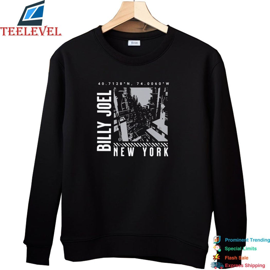 Billy Joel New York City Coordinates T-shirts