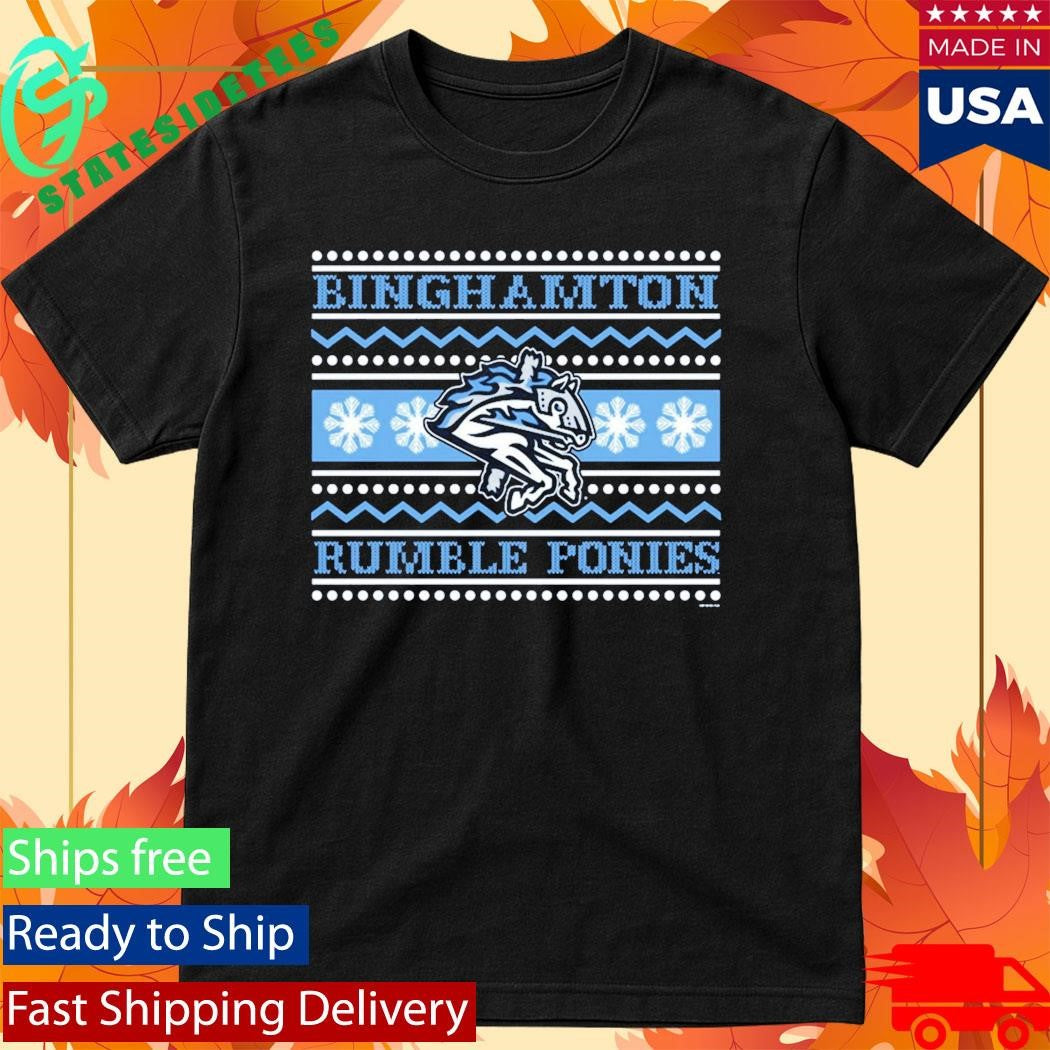 Binghamton Rumble Ponies Jolly Ugly Sweater Shirt