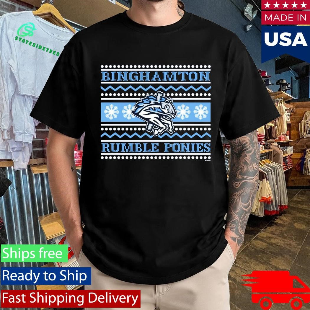 Binghamton Rumble Ponies Jolly Ugly Sweater Shirt