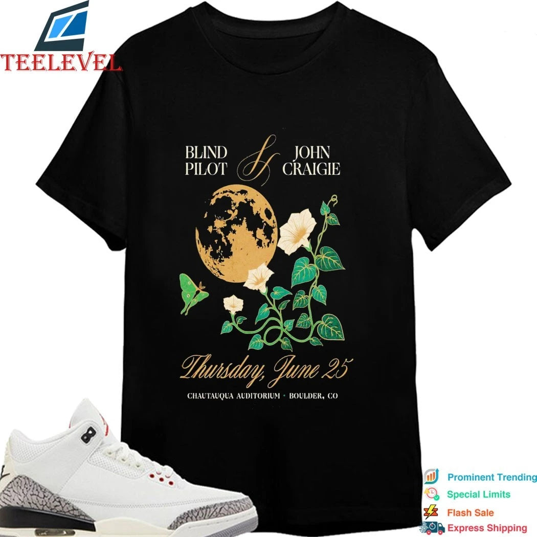 Blind Pilot And John Craigie Boulder CO On June 25 2026 Shirts