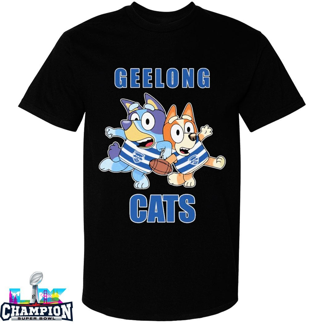Bluey X Geelong Cats T-shirts