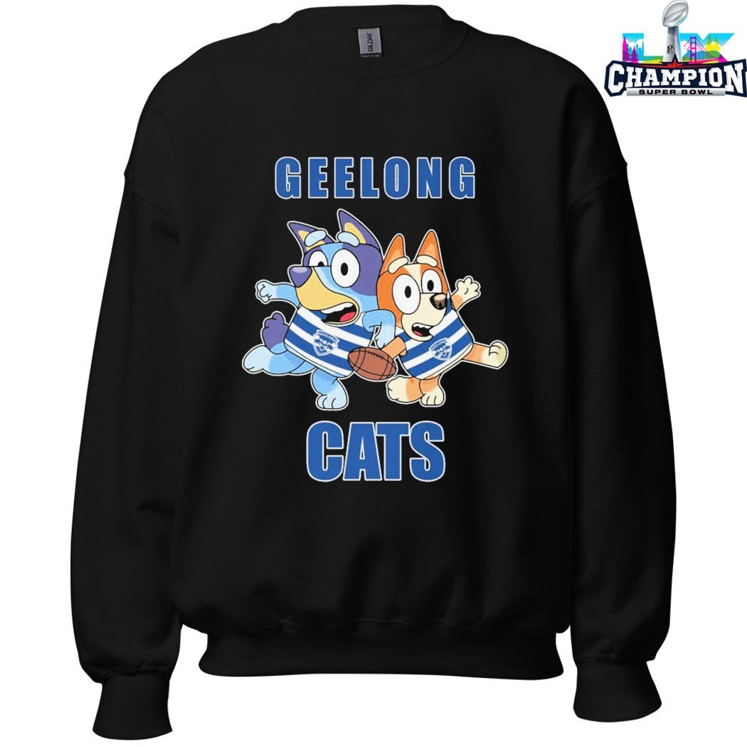 Bluey X Geelong Cats T-shirts