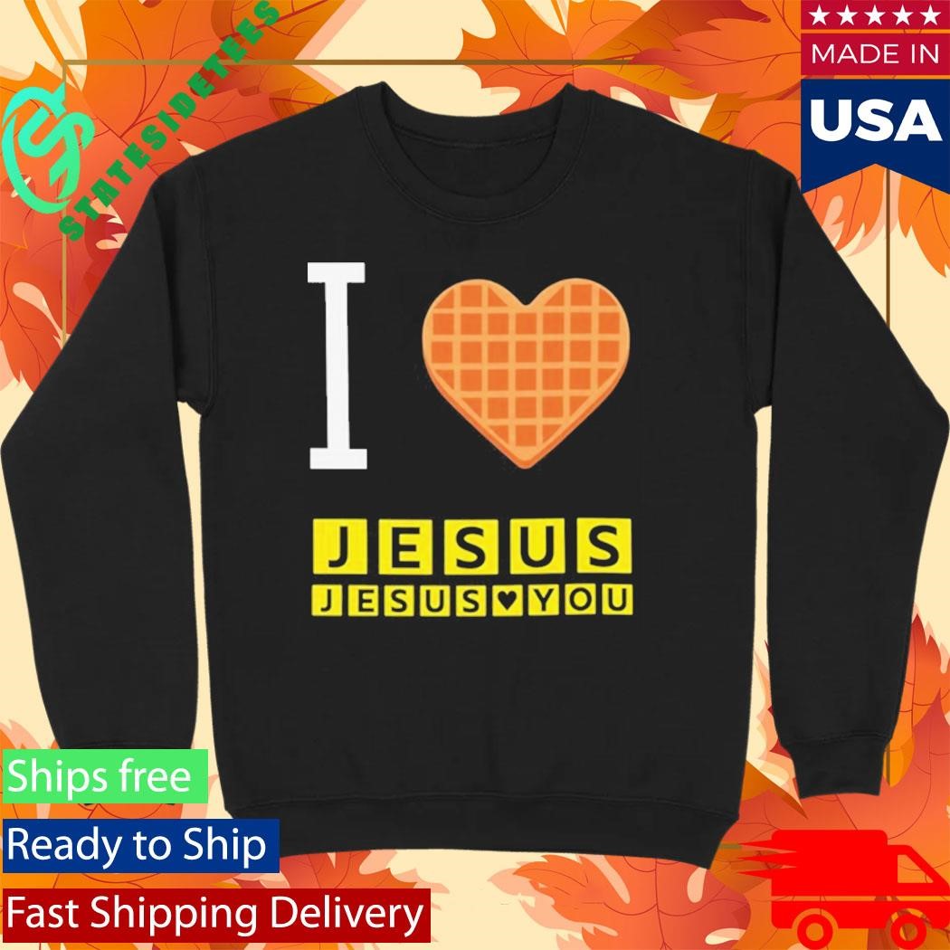 Bryce Crawford I Love Jesus Jesus Loves You Waffle House Shirt