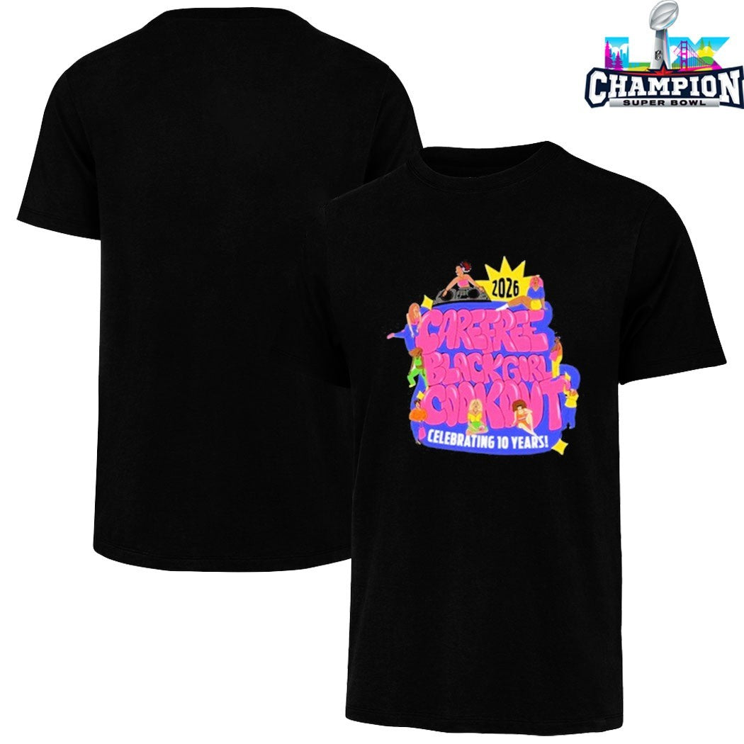 Carefree Black Girl Cookout Celebrating 10th Anniversary 2026 T-shirts