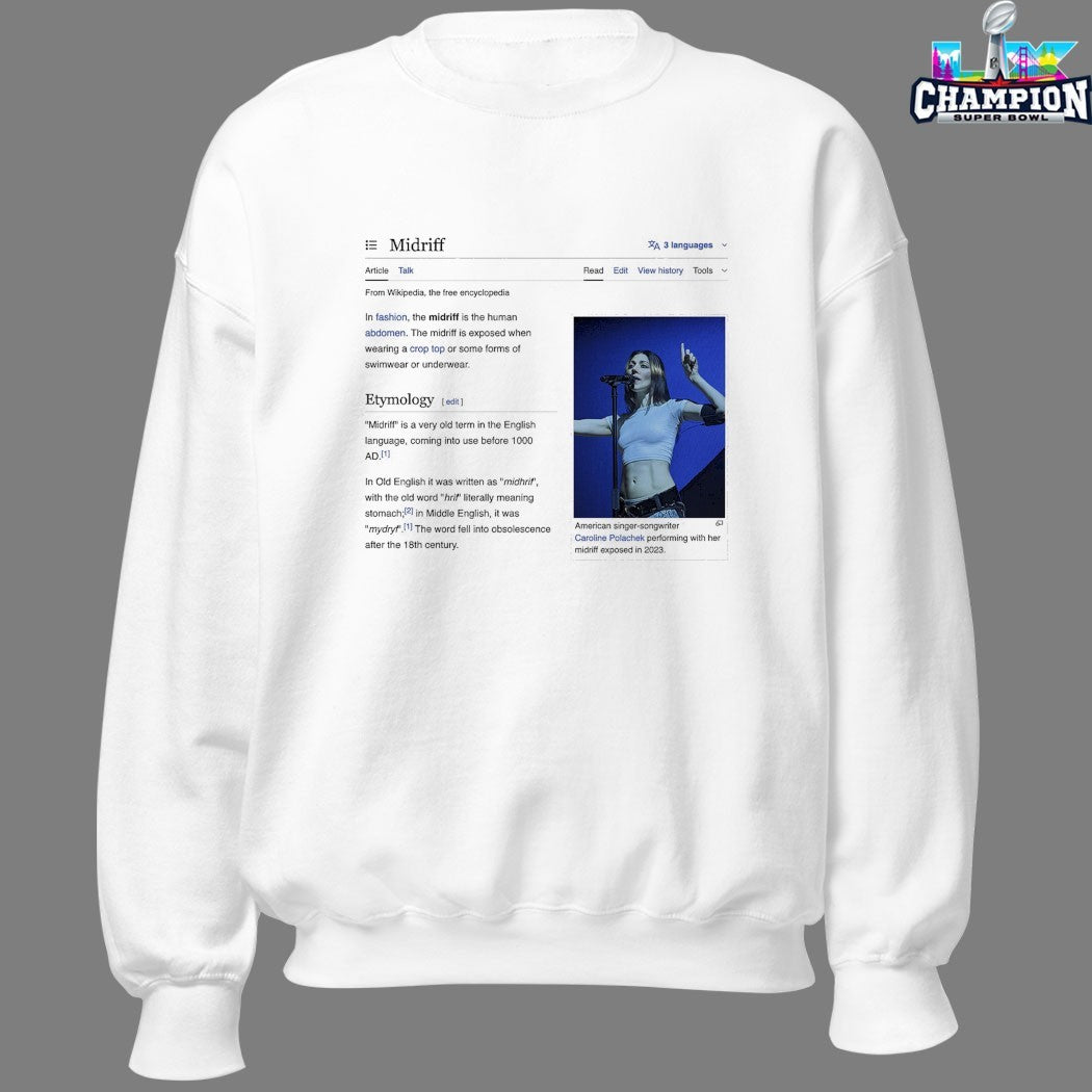 Caroline Polachek Midriff Etymology Wikipediated T-shirts