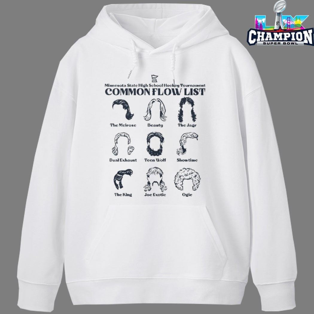 Common Flow List Minnesota State High School Hockey Tournament Hairs T-shirts