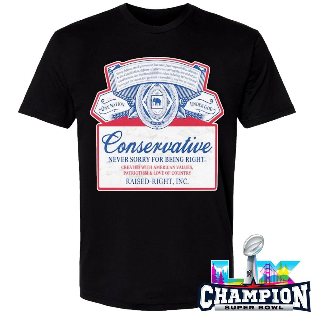 Conservative Never Sorry For Being Right Shirt