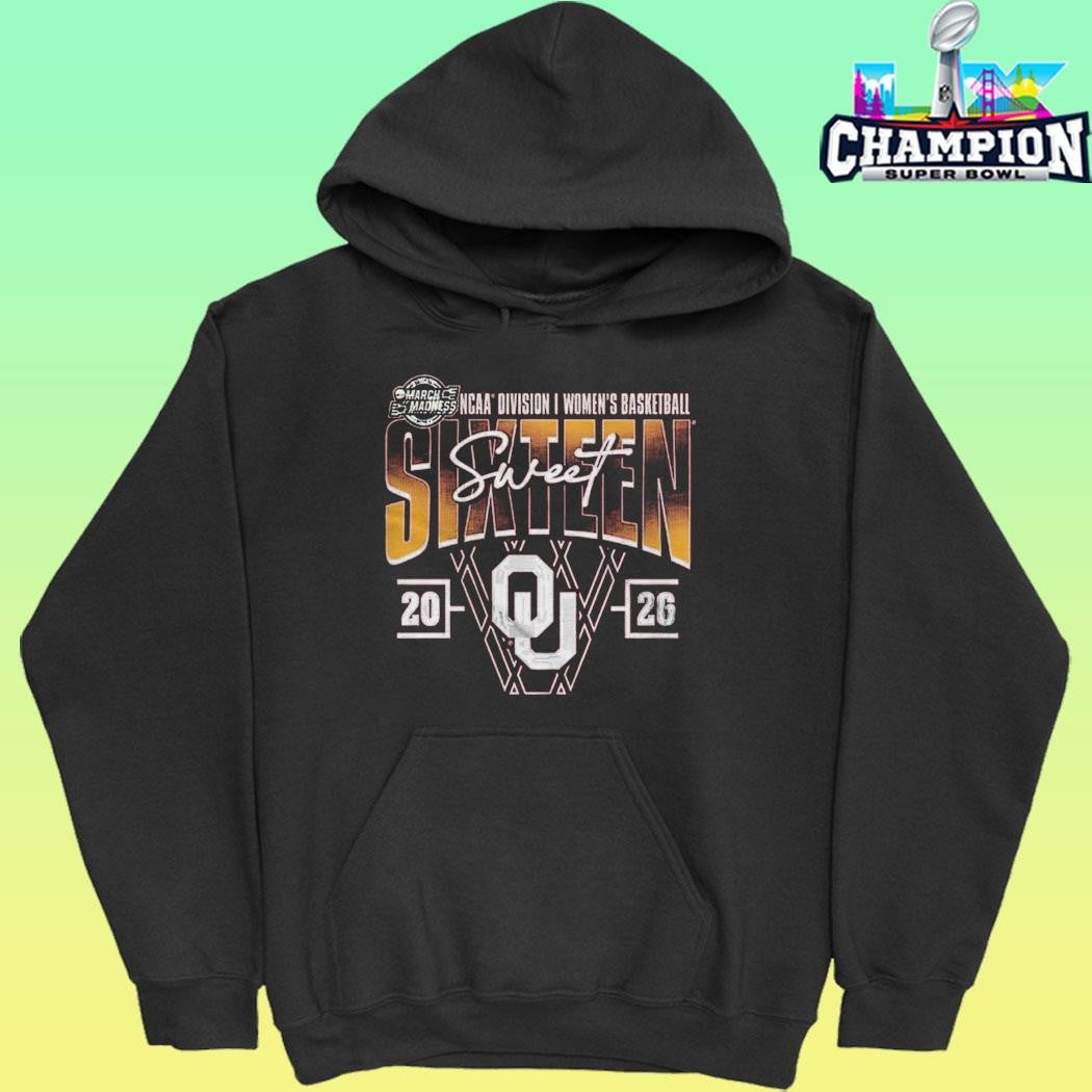 Crimson Oklahoma Sooners Women’s Basketball 2026 Ncaa March Madness Sweet 16 Shirt