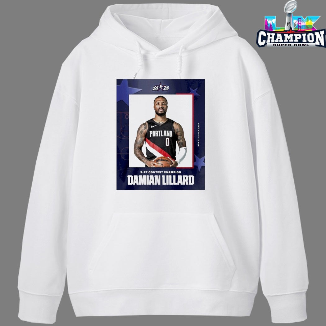Damian Lillard The 2026 3-PT Contest Champion T-Shirts