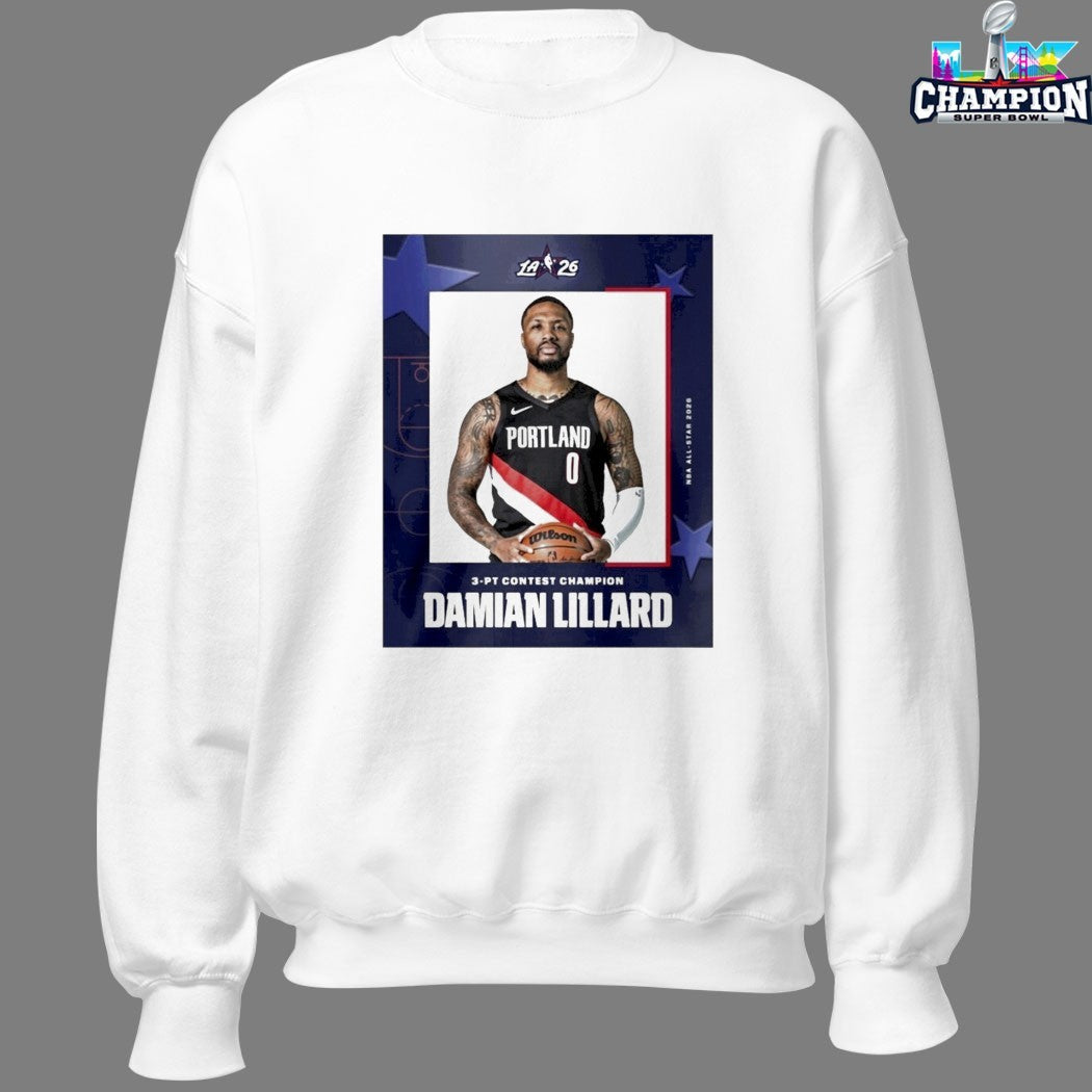 Damian Lillard The 2026 3-PT Contest Champion T-Shirts