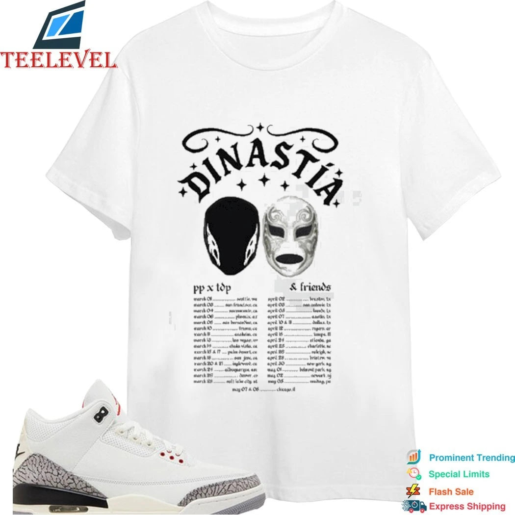 DinastÃa Tour 2026 Luchador Dateback Shirts