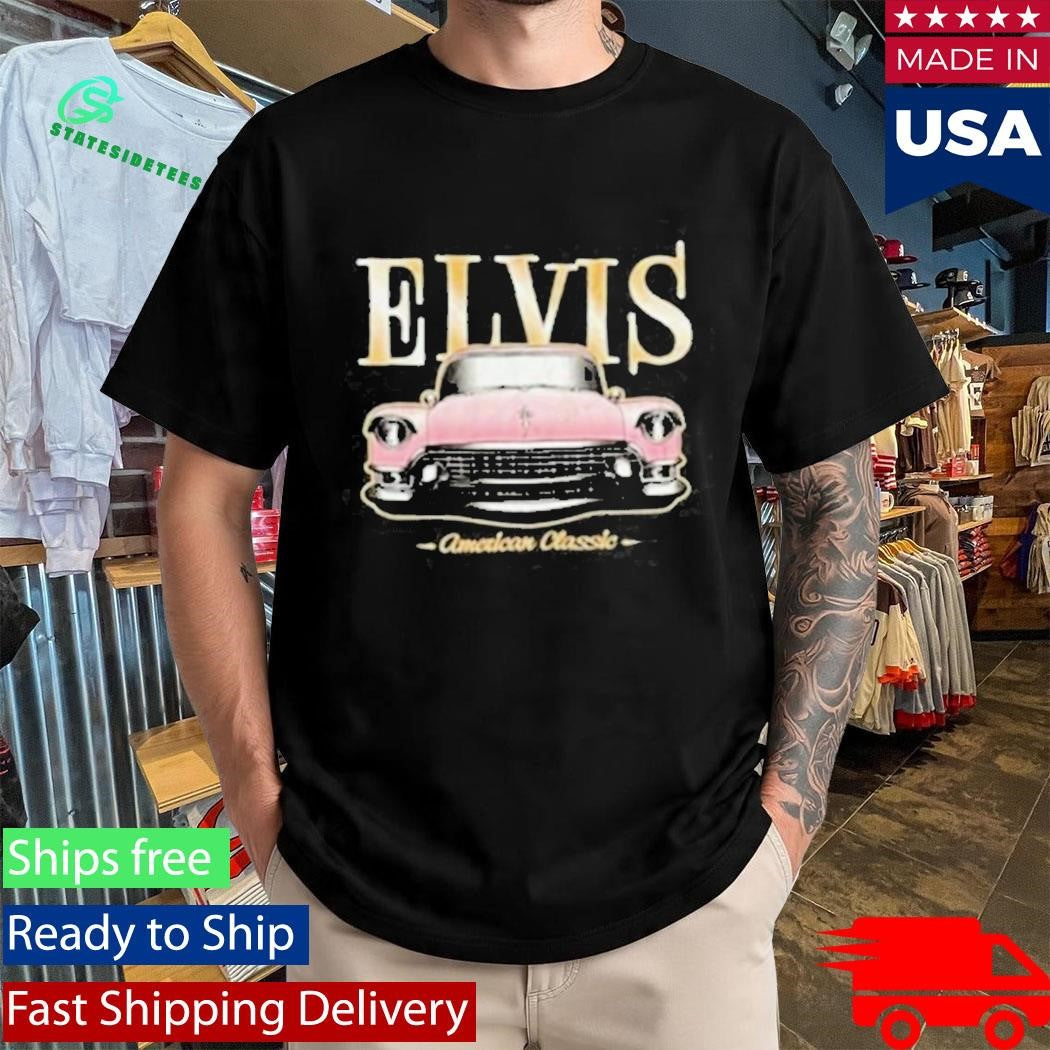 Elvis American Pink Car Shirt