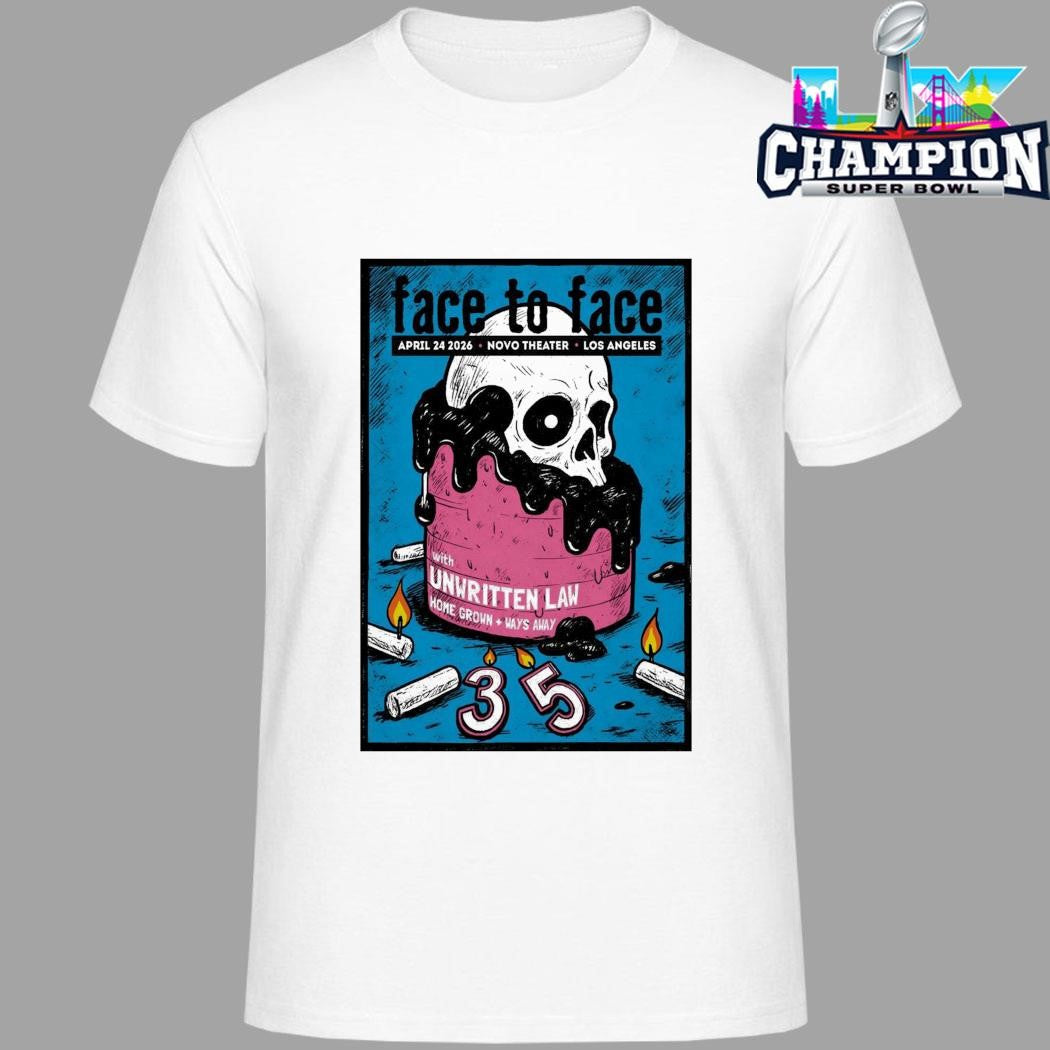Face To Face Apr 24 2026 The Novo In Los Angeles Ca Shirt