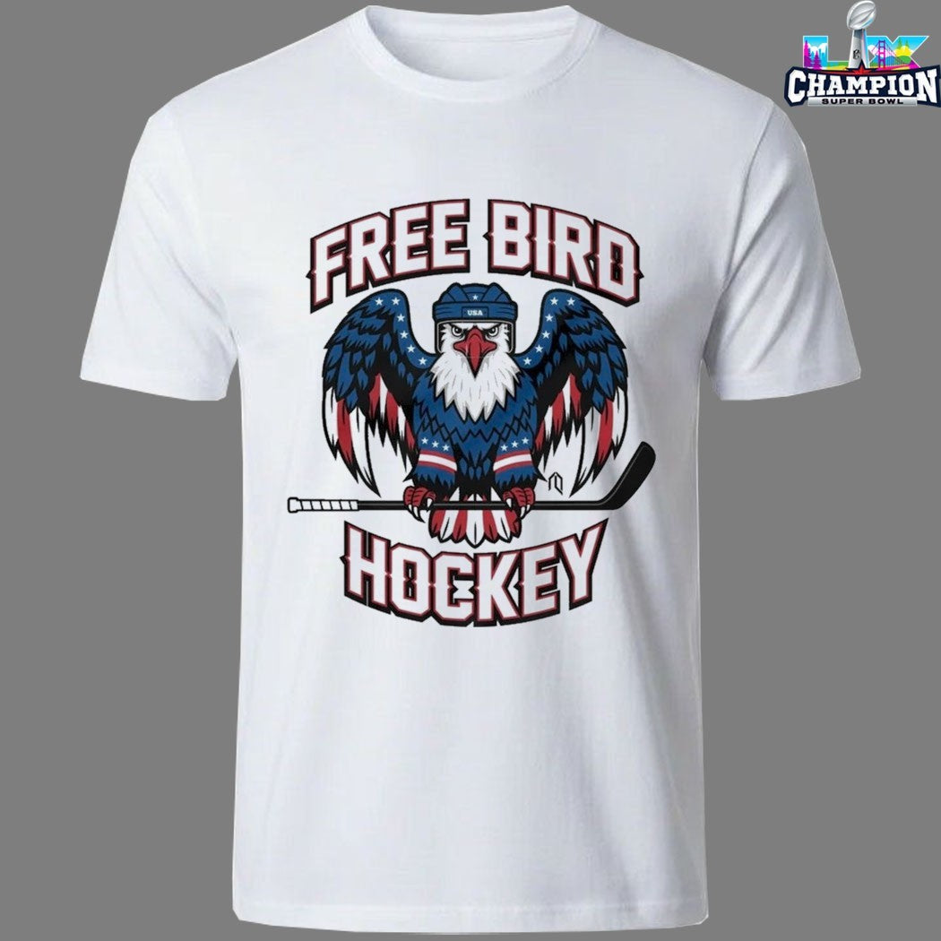 Free Bird Hockey USA Olympic Eagle T-shirts