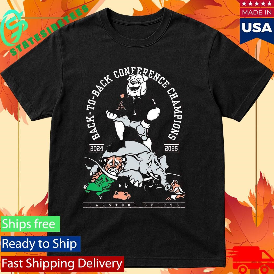 Georgia Bulldogs Back to Back Conference Champions 2025 Shirt