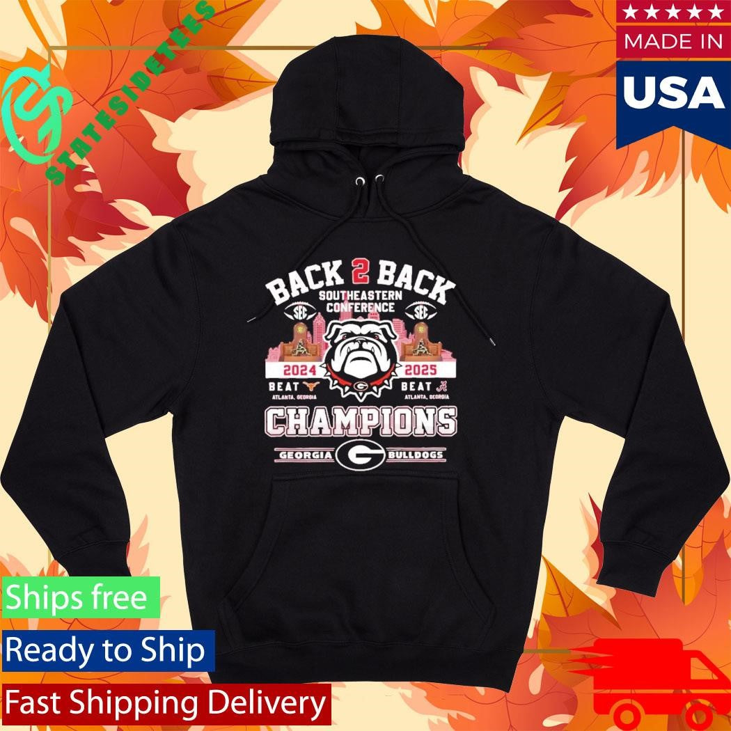Georgia Bulldogs Sec Back To Back Champions Shirt