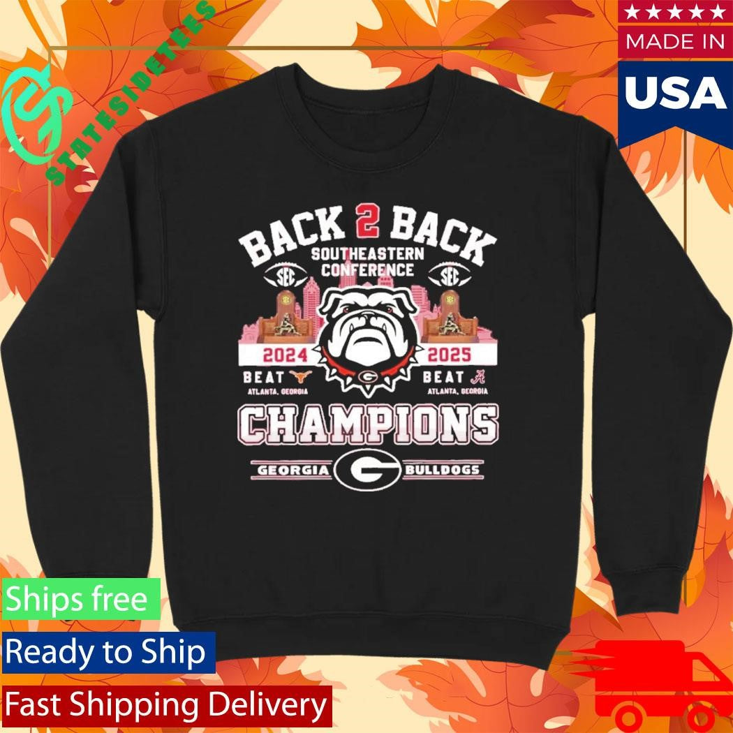 Georgia Bulldogs Sec Back To Back Champions Shirt