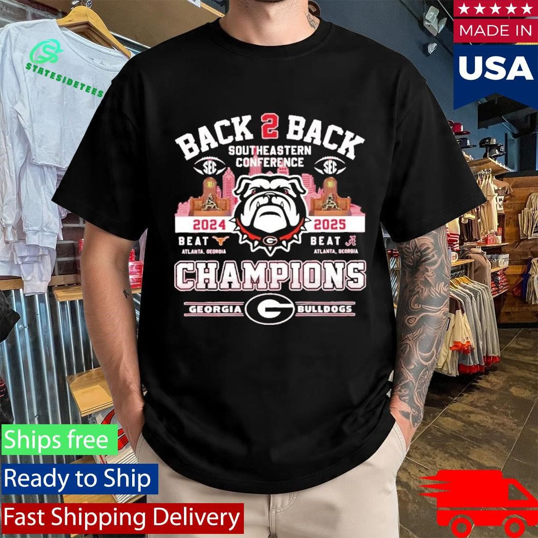 Georgia Bulldogs Sec Back To Back Champions Shirt
