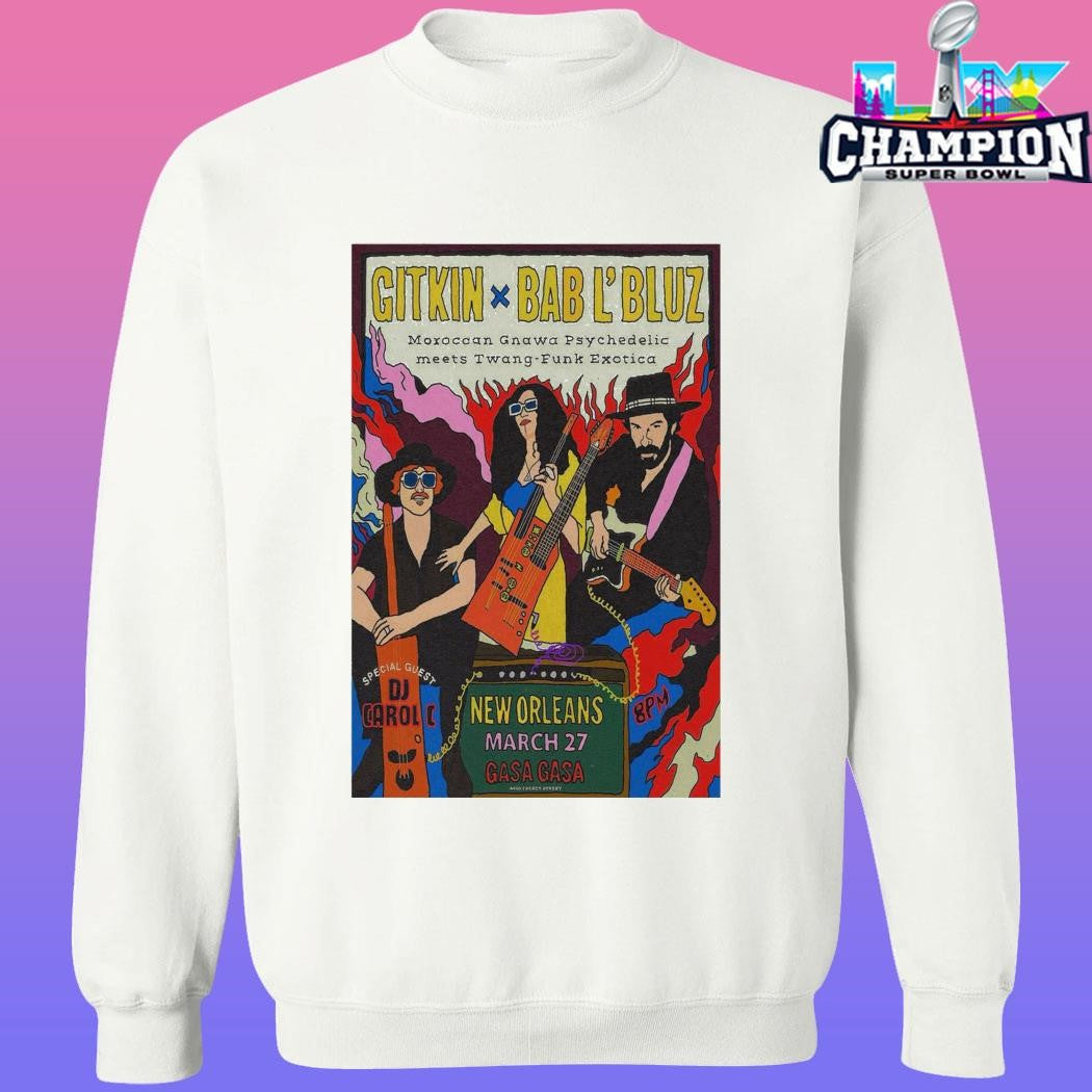 Gitkin And Bab L’bluz New Orleans 2026 March 27 Shirt
