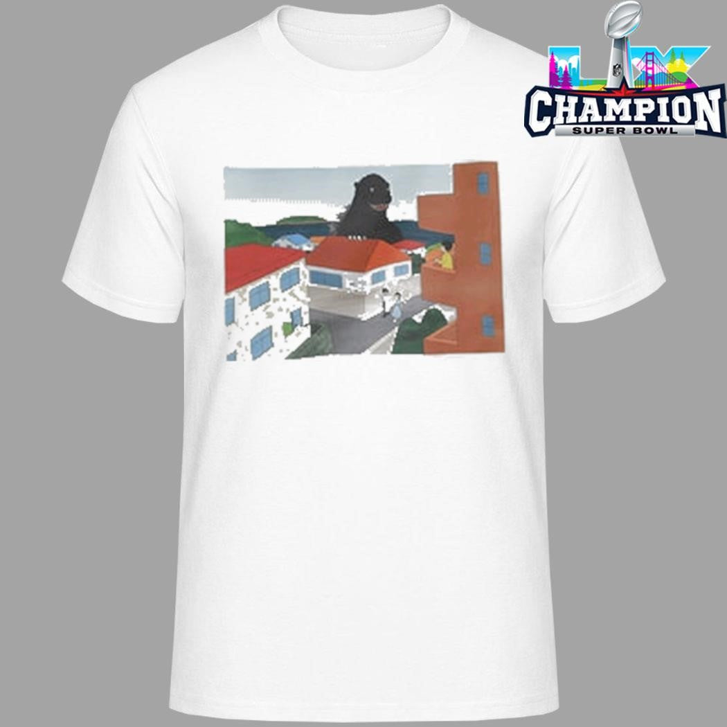 Godzilla Ah Godzilla Under House Shirt