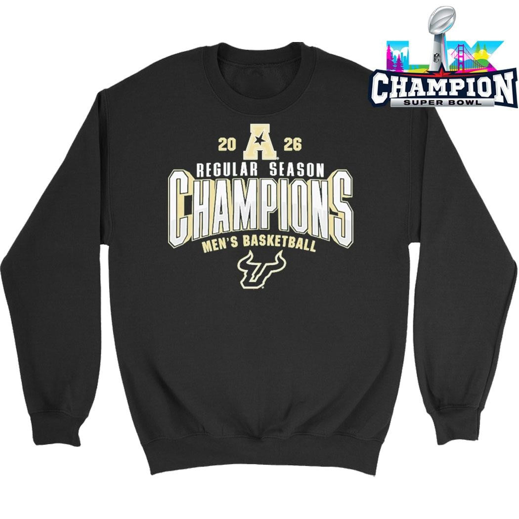 Green South Florida Bulls 2026 Aac Men’s Basketball Regular Season Champions Locker Room T-shirt