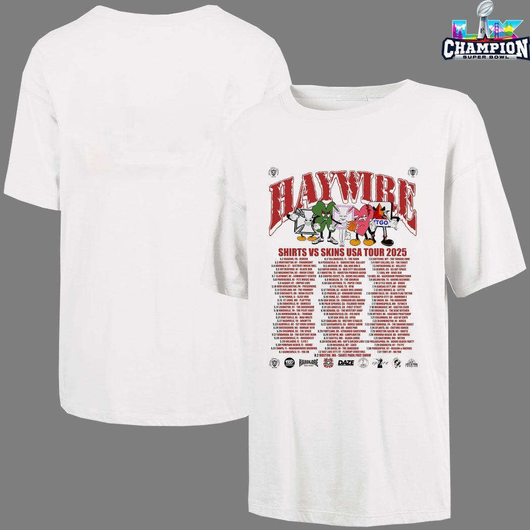 Haywire Shirts VS Skins 2025 Tour T-shirts