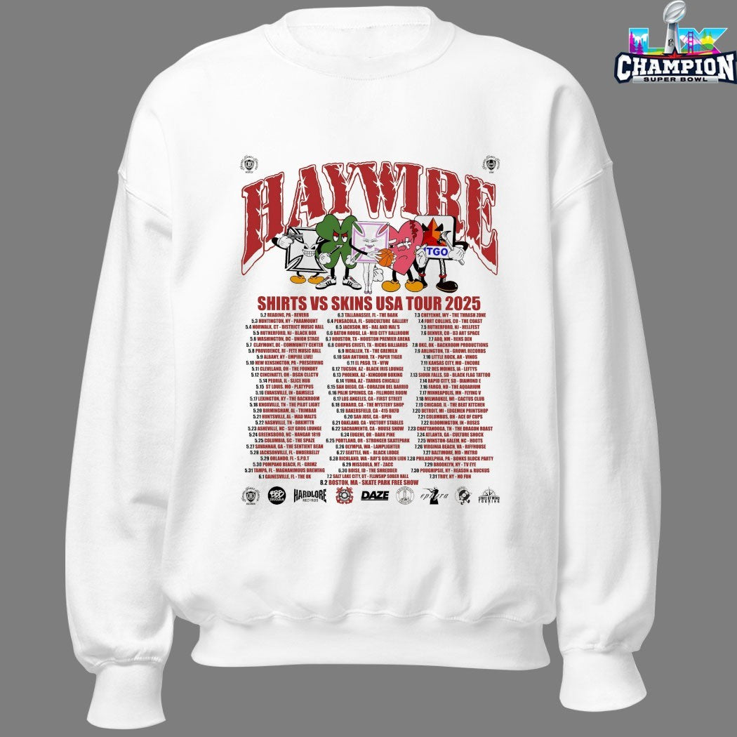 Haywire Shirts VS Skins 2025 Tour T-shirts