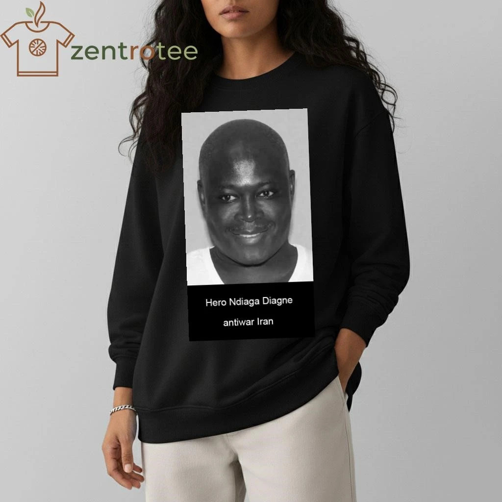 Hero Ndiaga Diagne antiwar Iran tee
