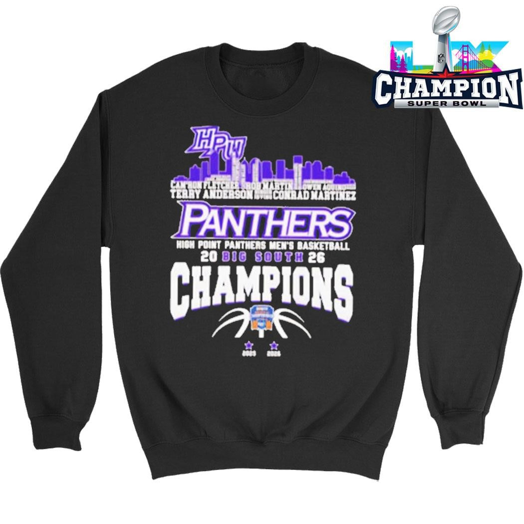 High Point Panthers Champions 2026 Big South Men’s Basketball Shirt