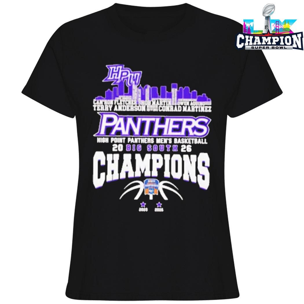 High Point Panthers Champions 2026 Big South Men’s Basketball Shirt