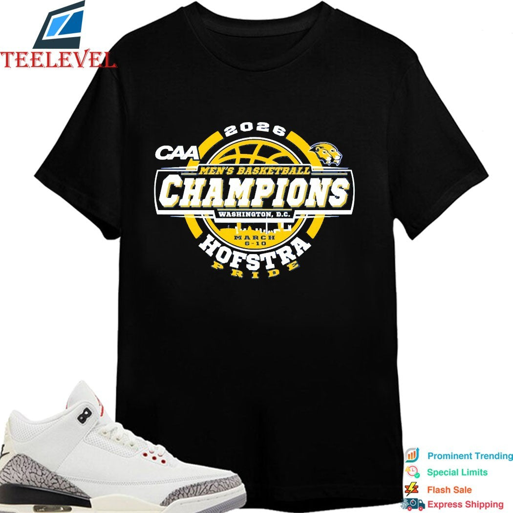 Hofstra University Pride 2026 CAA Men’s Basketball Tournament Champions T-Shirts