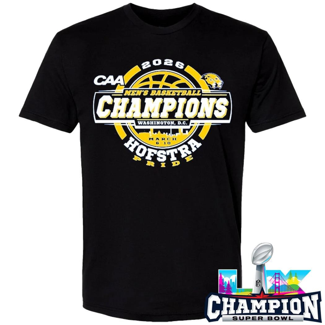 Hofstra University Pride Blue 84 2026 Caa Men’s Basketball Tournament Champions Shirt