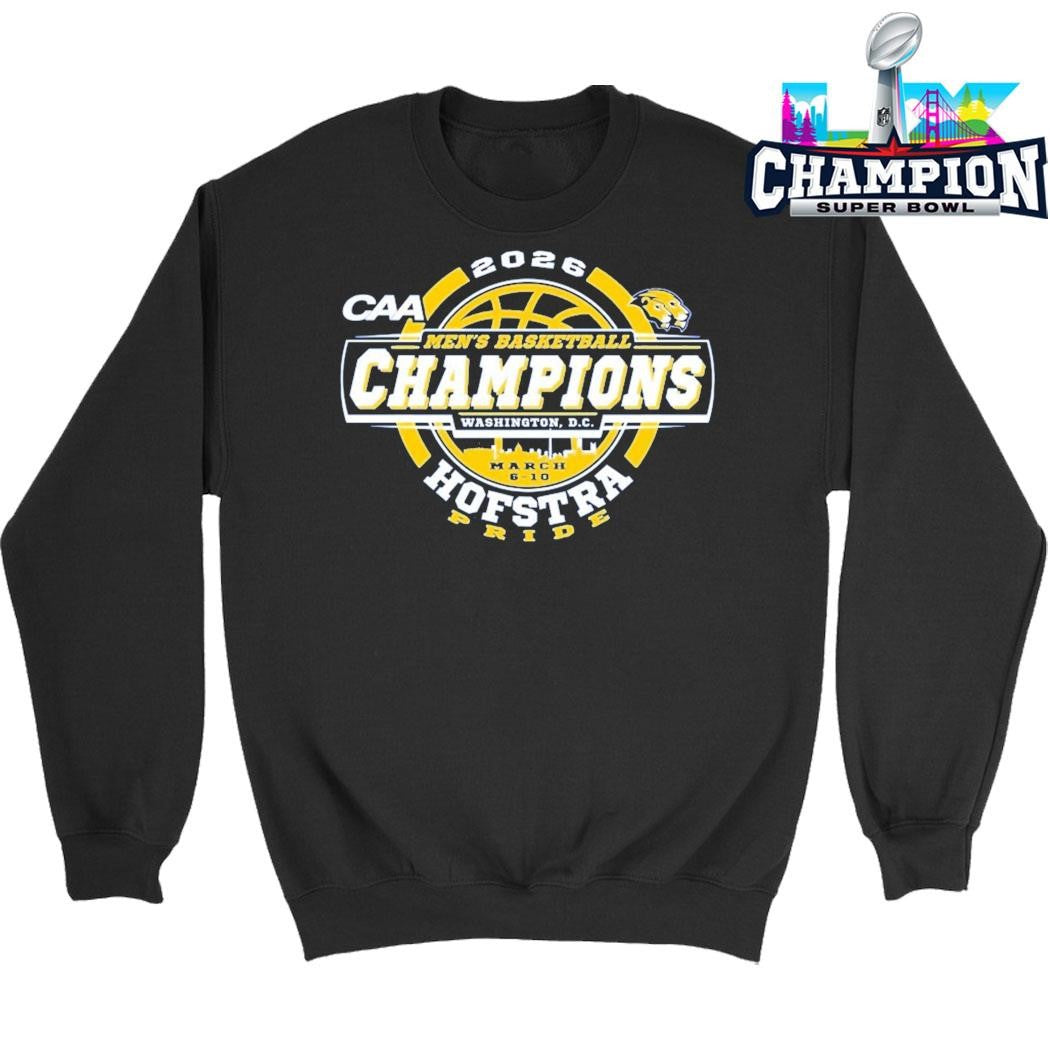 Hofstra University Pride Blue 84 2026 Caa Men’s Basketball Tournament Champions Shirt