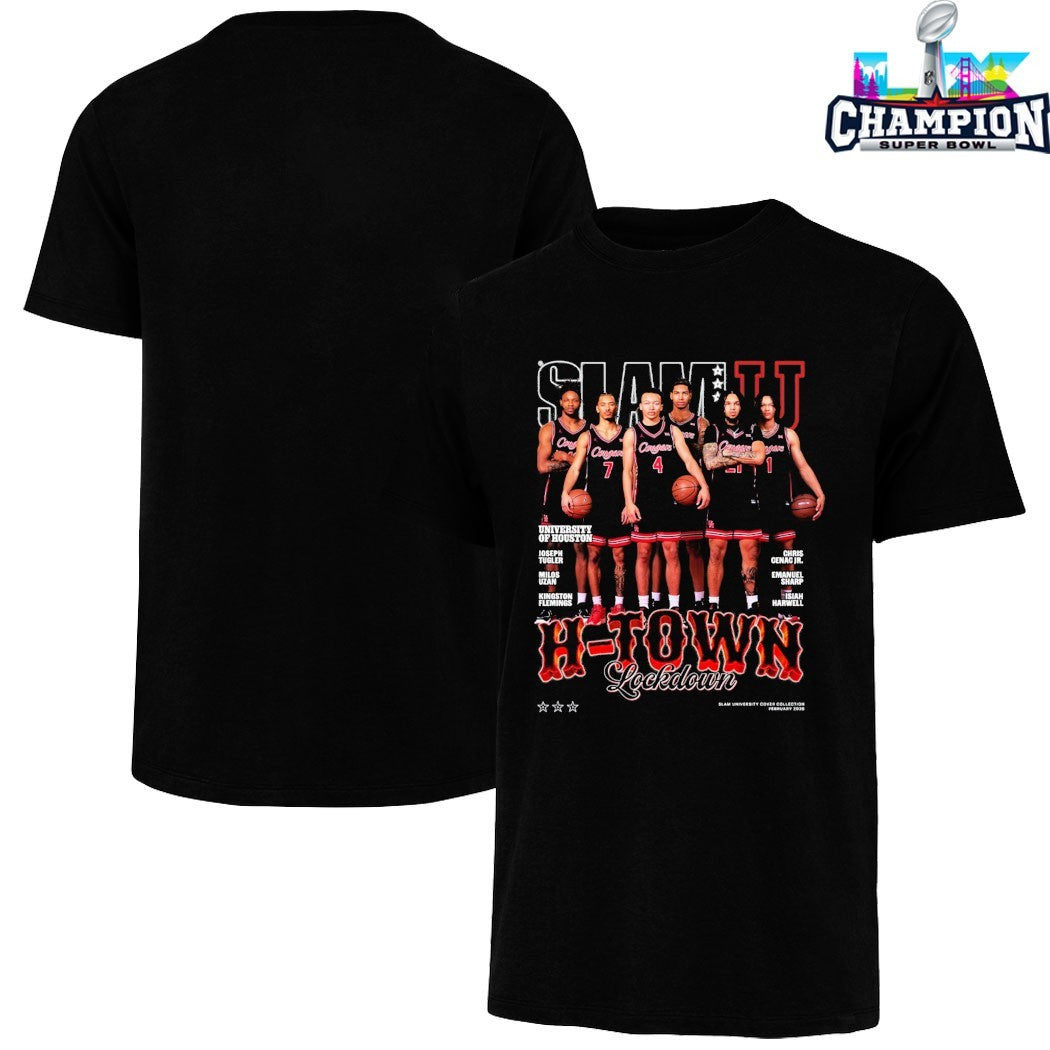 Houston Cougars Basketball SlamU H-Town Lockdown T-shirts