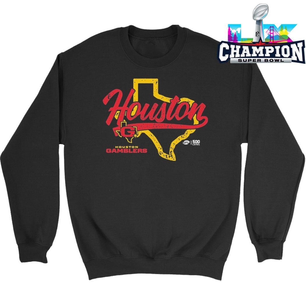 Houston Gamblers State Map Shirt