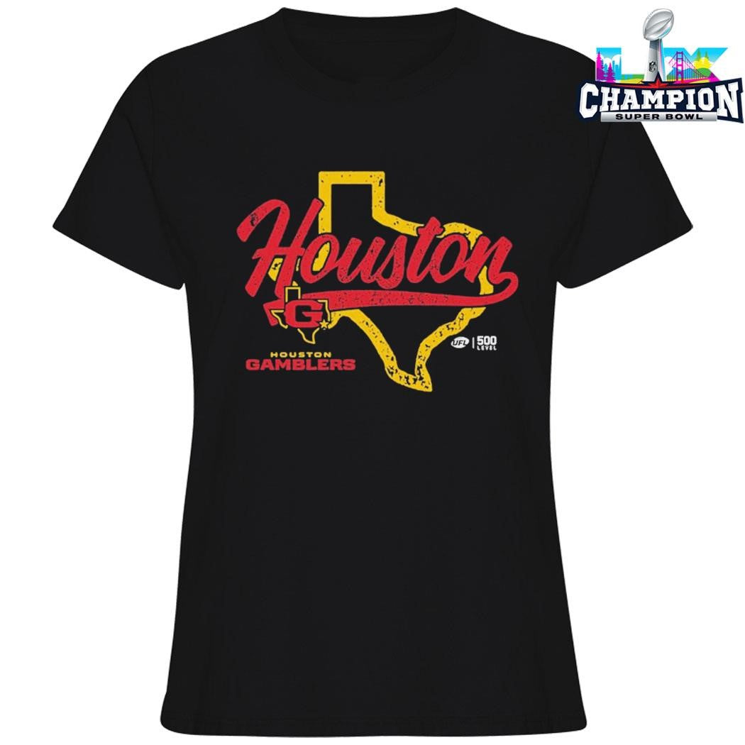 Houston Gamblers State Map Shirt