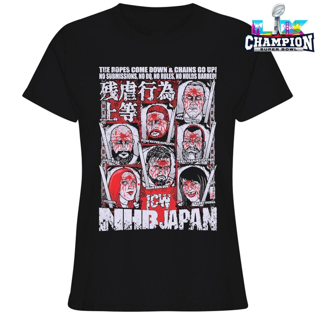 Icw Nhb Japan Tour The Ropes Com Down And Chain Go Up Shirt