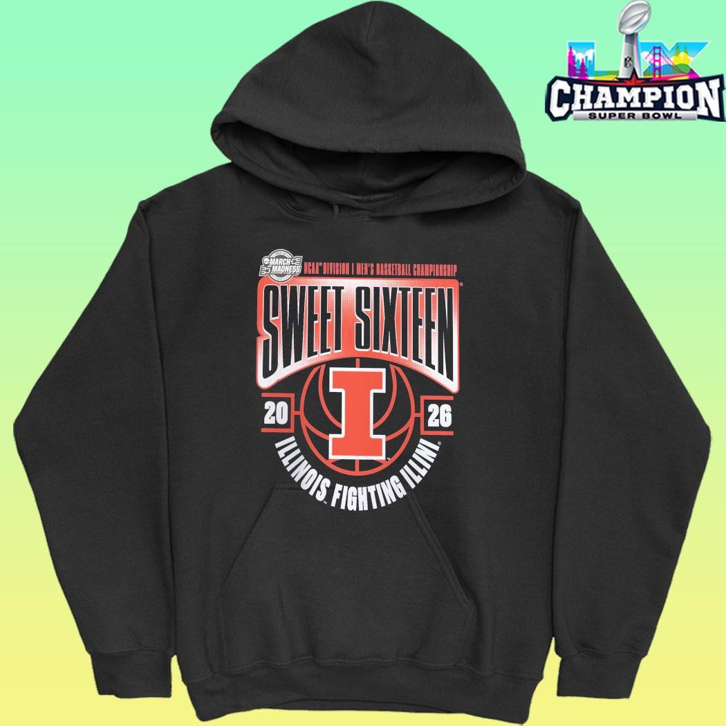 Illinois Fighting Illini Men’s Basketball 2026 Ncaa March Madness Sweet 16 Shirt