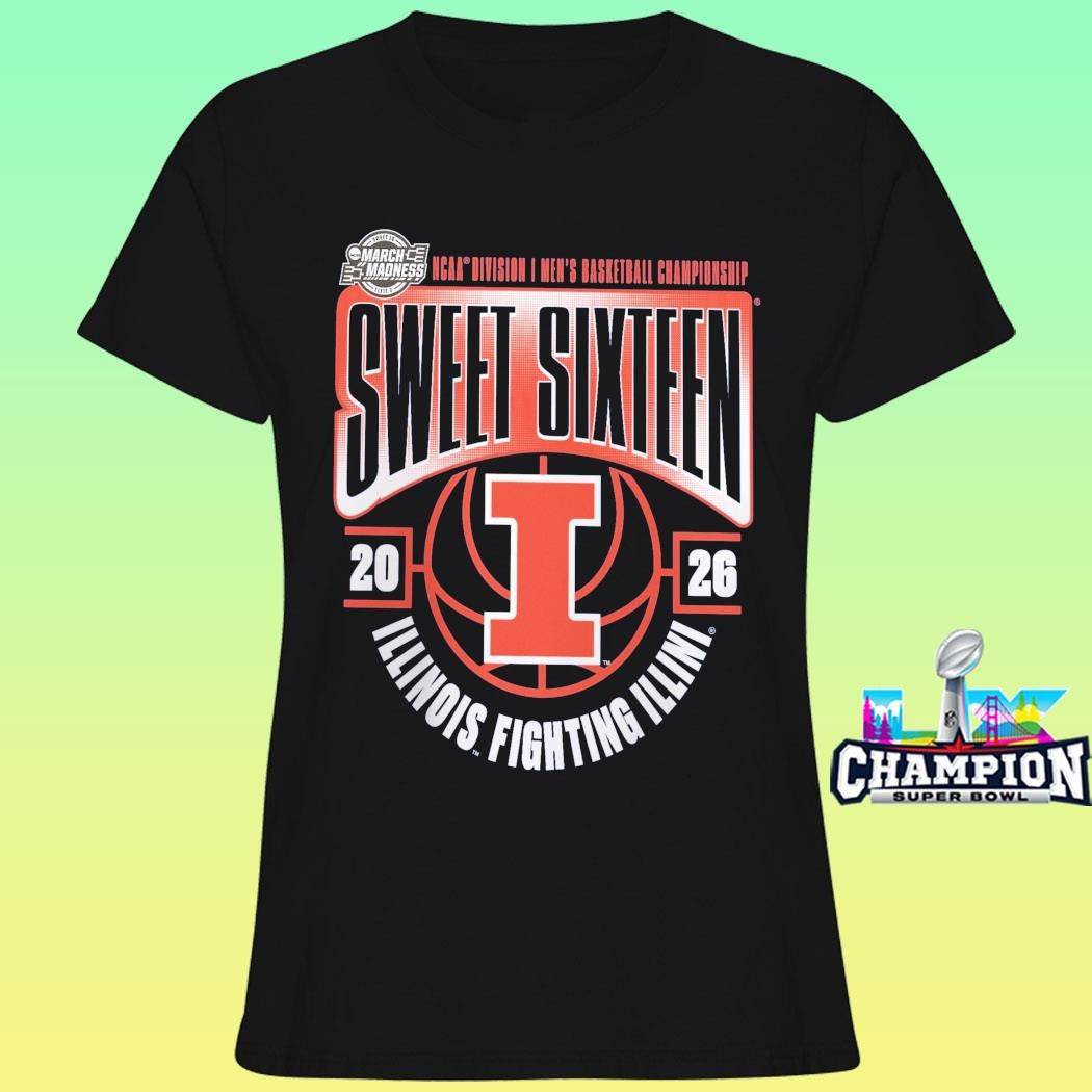 Illinois Fighting Illini Men’s Basketball 2026 Ncaa March Madness Sweet 16 Shirt